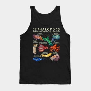 The Cephalopod: Octopus, Squid, Cuttlefish, and Nautilus Tank Top